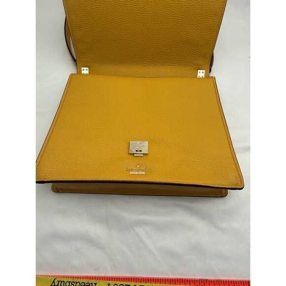 Kate Spade Devoe Street Sophie Handbag Mustard Yellow studded gems 10x7x3 Flaws - Picture 11 of 16